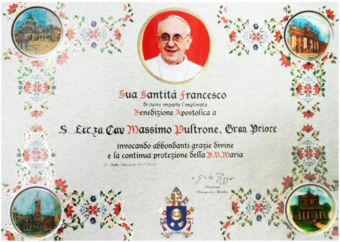 Benedizione Apostolica di Papa Bergoglio Francesco I
